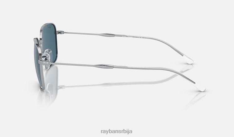 Ray-Ban рб3706 P0HP321 наочаре за сунце полирано сребрно/плаво мушкарци