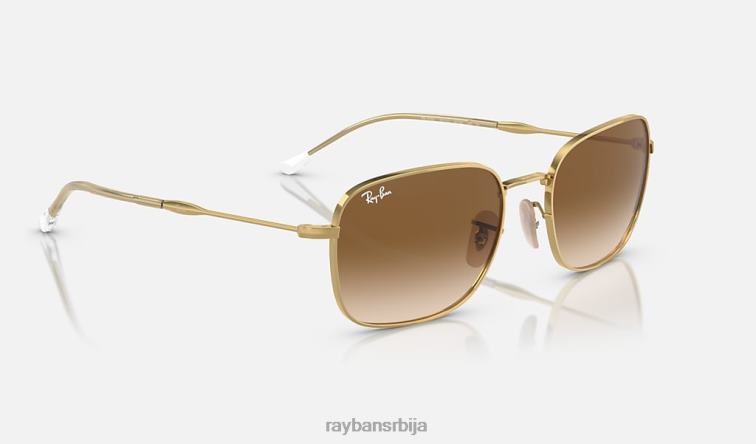 Ray-Ban рб3706 P0HP322 наочаре за сунце полирано злато/браон мушкарци