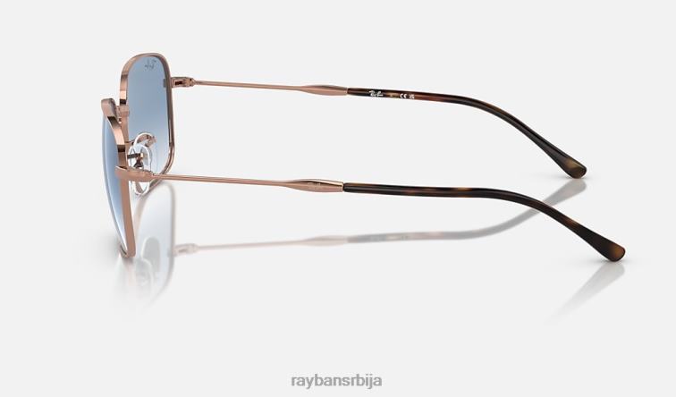 Ray-Ban рб3706 P0HP325 наочаре за сунце полирано ружичасто злато/плаво мушкарци