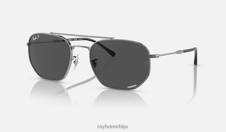 Ray-Ban рб3707 P0HP387 наочаре за сунце углачан гунметал/сива мушкарци