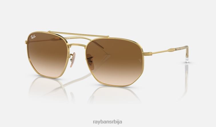 Ray-Ban рб3707 P0HP389 наочаре за сунце полирано злато/браон мушкарци