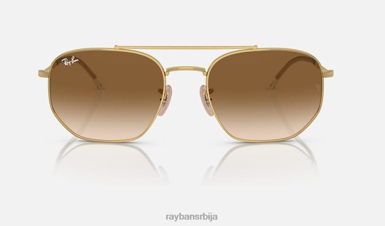 Ray-Ban рб3707 P0HP389 наочаре за сунце полирано злато/браон мушкарци