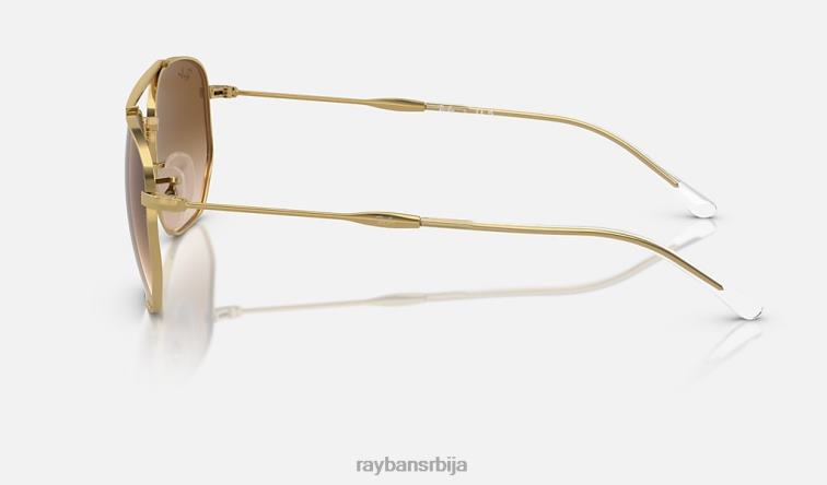 Ray-Ban рб3707 P0HP389 наочаре за сунце полирано злато/браон мушкарци