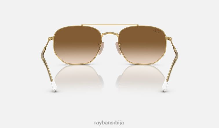 Ray-Ban рб3707 P0HP389 наочаре за сунце полирано злато/браон мушкарци