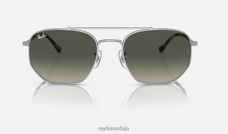 Ray-Ban рб3707 P0HP390 наочаре за сунце полирано сребрно/сиво мушкарци