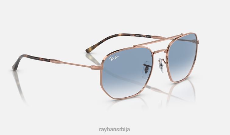 Ray-Ban рб3707 P0HP391 наочаре за сунце полирано ружичасто злато/плаво мушкарци