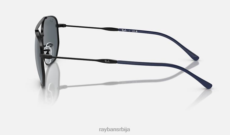 Ray-Ban рб3707 P0HP392 наочаре за сунце полирана црно/плава мушкарци