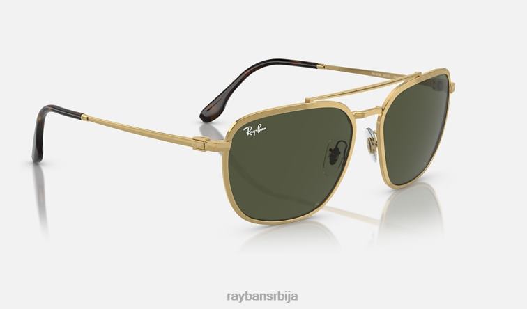 Ray-Ban рб3708 P0HP298 наочаре за сунце полирано златно/зелено мушкарци