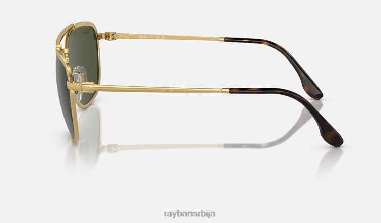 Ray-Ban рб3708 P0HP298 наочаре за сунце полирано златно/зелено мушкарци