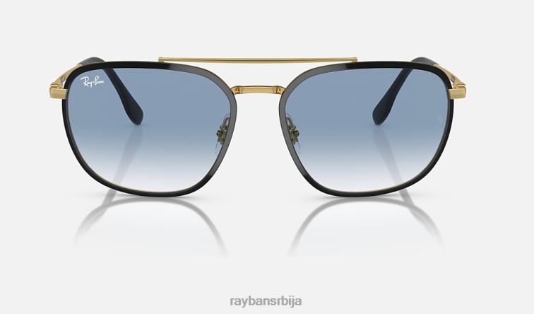 Ray-Ban рб3708 P0HP299 наочаре за сунце полирано црно на златно/плаво мушкарци