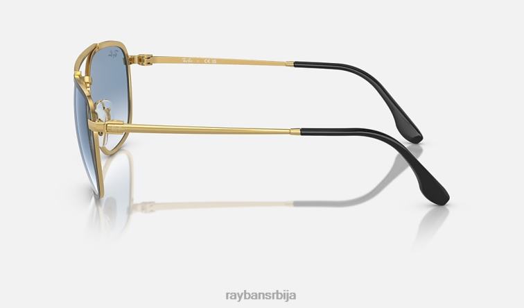 Ray-Ban рб3708 P0HP299 наочаре за сунце полирано црно на златно/плаво мушкарци