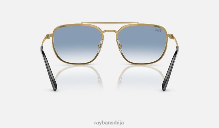 Ray-Ban рб3708 P0HP299 наочаре за сунце полирано црно на златно/плаво мушкарци