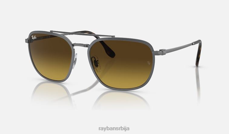 Ray-Ban рб3708 P0HP300 наочаре за сунце углачан гунметал/браон мушкарци