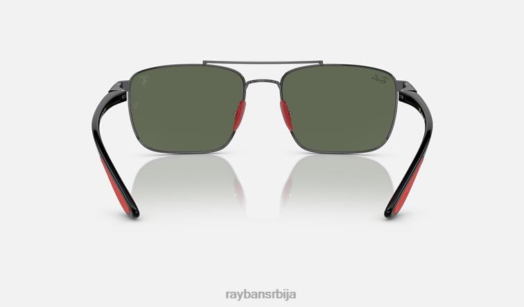 Ray-Ban рб3715м сцудериа феррари колекција P0HP1547 наочаре за сунце углачан гунметал/тамно зелена мушкарци