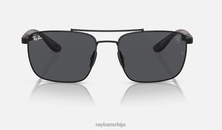 Ray-Ban рб3715м сцудериа феррари колекција P0HP1548 наочаре за сунце полирана црна/тамно сива мушкарци