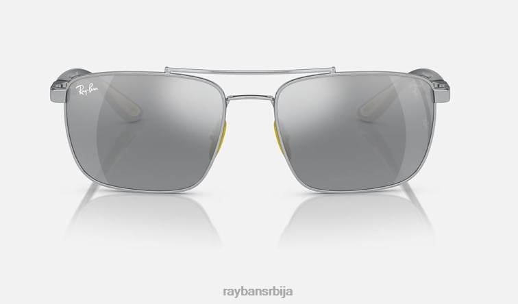 Ray-Ban рб3715м сцудериа феррари колекција P0HP1549 наочаре за сунце полирано сребро/сребро мушкарци