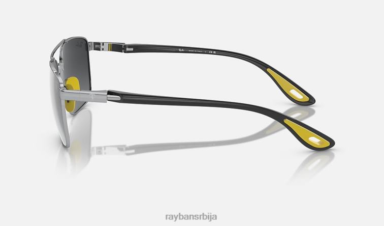 Ray-Ban рб3715м сцудериа феррари колекција P0HP1549 наочаре за сунце полирано сребро/сребро мушкарци