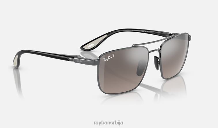 Ray-Ban рб3715м сцудериа феррари колекција P0HP1550 наочаре за сунце углачан гунметал/сребро мушкарци