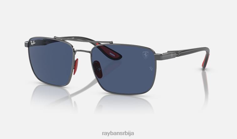 Ray-Ban рб3715м сцудериа феррари колекција P0HP1551 наочаре за сунце углачан гунметал/тамноплава мушкарци