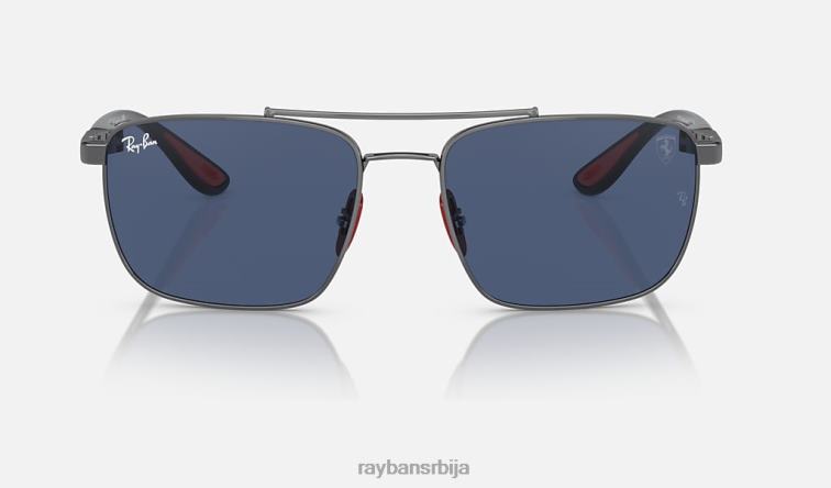 Ray-Ban рб3715м сцудериа феррари колекција P0HP1551 наочаре за сунце углачан гунметал/тамноплава мушкарци