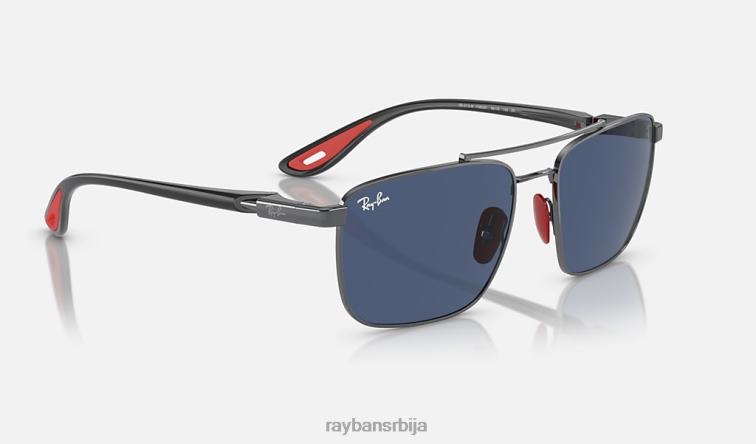 Ray-Ban рб3715м сцудериа феррари колекција P0HP1551 наочаре за сунце углачан гунметал/тамноплава мушкарци