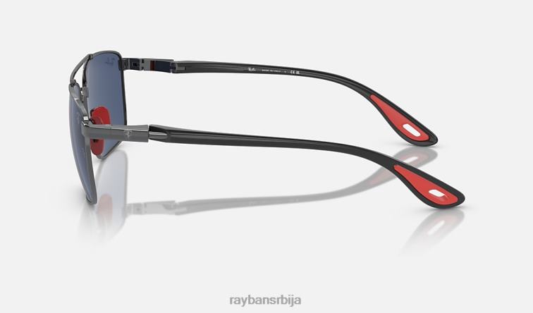 Ray-Ban рб3715м сцудериа феррари колекција P0HP1551 наочаре за сунце углачан гунметал/тамноплава мушкарци
