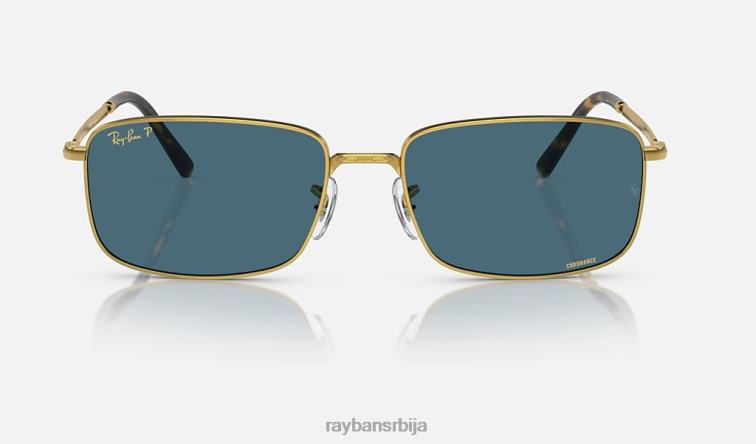 Ray-Ban рб3717 P0HP190 наочаре за сунце полирано златно/плаво мушкарци