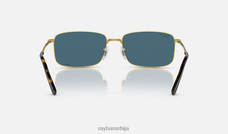 Ray-Ban рб3717 P0HP190 наочаре за сунце полирано златно/плаво мушкарци