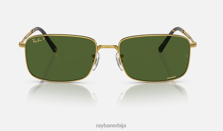 Ray-Ban рб3717 P0HP191 наочаре за сунце полирано златно/тамно зелено мушкарци