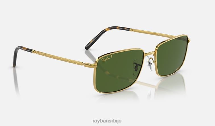 Ray-Ban рб3717 P0HP191 наочаре за сунце полирано златно/тамно зелено мушкарци