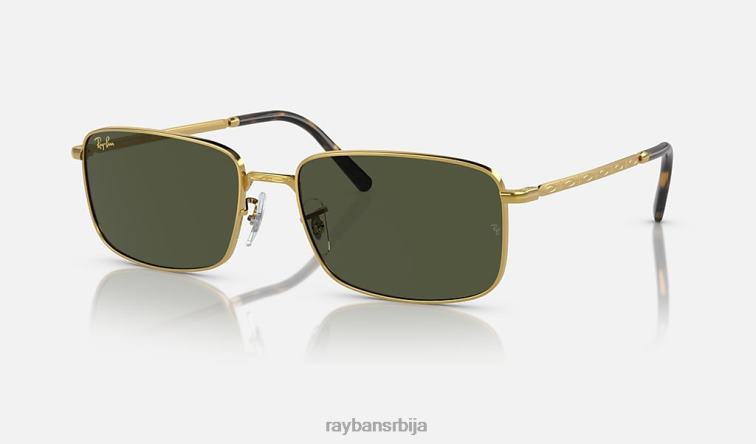 Ray-Ban рб3717 P0HP192 наочаре за сунце полирано златно/зелено мушкарци
