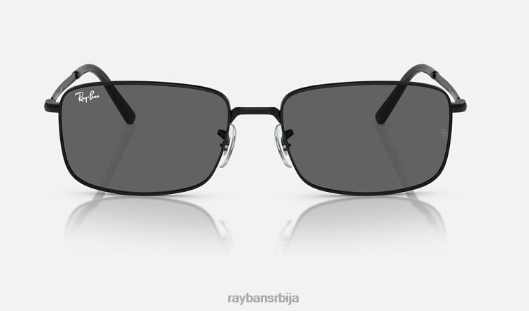 Ray-Ban рб3717 P0HP193 наочаре за сунце полирана црна/тамно сива мушкарци