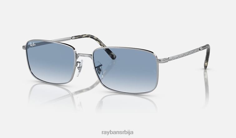 Ray-Ban рб3717 P0HP194 наочаре за сунце полирано сребрно/плаво мушкарци