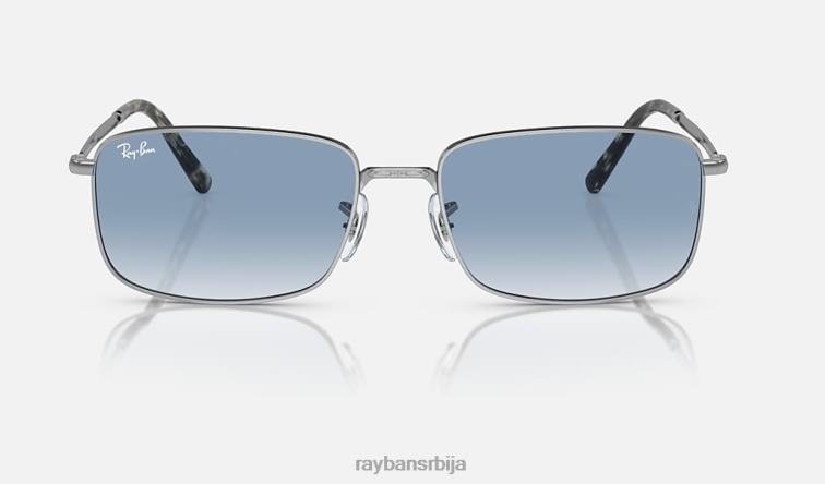 Ray-Ban рб3717 P0HP194 наочаре за сунце полирано сребрно/плаво мушкарци
