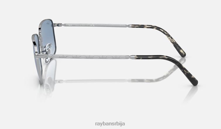 Ray-Ban рб3717 P0HP194 наочаре за сунце полирано сребрно/плаво мушкарци