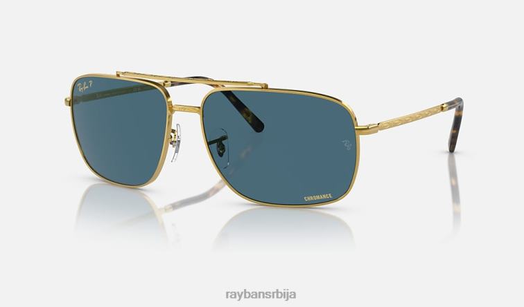 Ray-Ban рб3796 P0HP156 наочаре за сунце полирано златно/плаво мушкарци