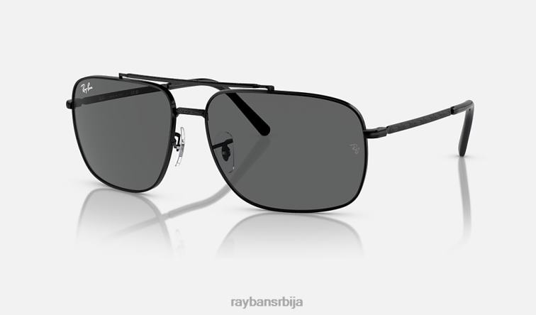 Ray-Ban рб3796 P0HP157 наочаре за сунце полирана црна/тамно сива мушкарци