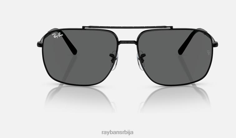 Ray-Ban рб3796 P0HP157 наочаре за сунце полирана црна/тамно сива мушкарци