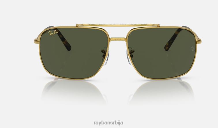 Ray-Ban рб3796 P0HP158 наочаре за сунце полирано златно/зелено мушкарци