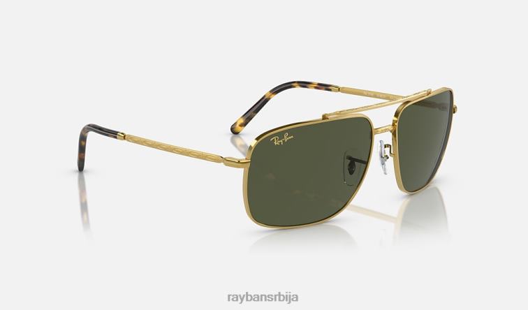 Ray-Ban рб3796 P0HP158 наочаре за сунце полирано златно/зелено мушкарци