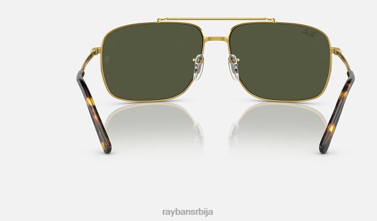 Ray-Ban рб3796 P0HP158 наочаре за сунце полирано златно/зелено мушкарци