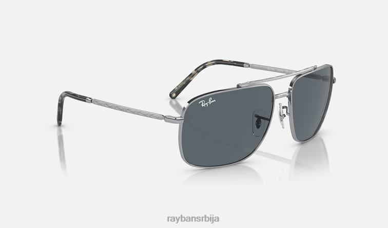 Ray-Ban рб3796 P0HP160 наочаре за сунце полирано сребрно/плаво мушкарци