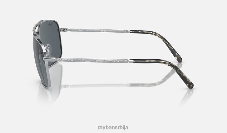 Ray-Ban рб3796 P0HP160 наочаре за сунце полирано сребрно/плаво мушкарци