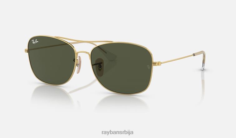 Ray-Ban рб3799 P0HP1520 наочаре за сунце полирано златно/зелено мушкарци