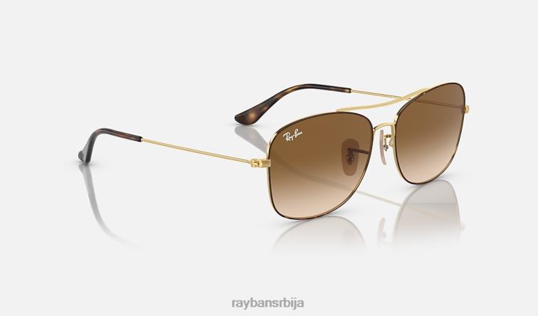 Ray-Ban рб3799 P0HP1522 наочаре за сунце углачана хавана на златно/браон мушкарци