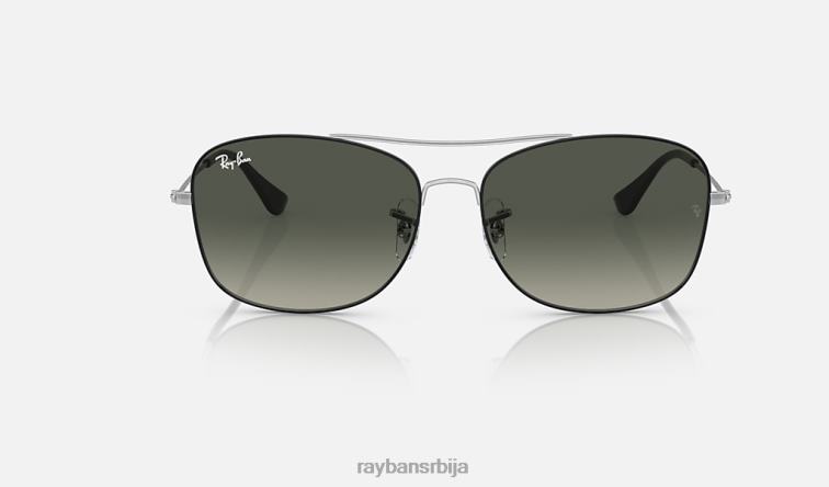 Ray-Ban рб3799 P0HP1523 наочаре за сунце полирано црно на сребрно/сиво мушкарци