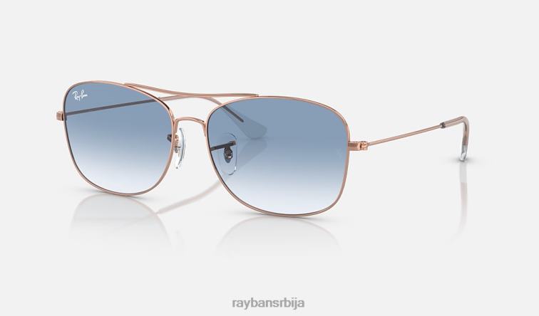 Ray-Ban рб3799 P0HP1524 наочаре за сунце полирано ружичасто злато/плаво мушкарци