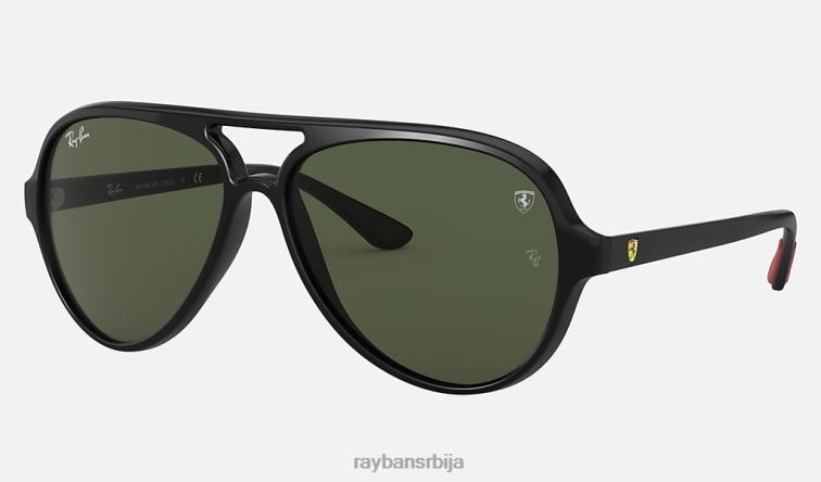 Ray-Ban рб4125м сцудериа феррари колекција P0HP772 наочаре за сунце полирана црно/зелена мушкарци