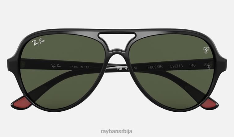 Ray-Ban рб4125м сцудериа феррари колекција P0HP772 наочаре за сунце полирана црно/зелена мушкарци
