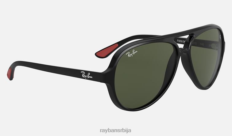 Ray-Ban рб4125м сцудериа феррари колекција P0HP772 наочаре за сунце полирана црно/зелена мушкарци